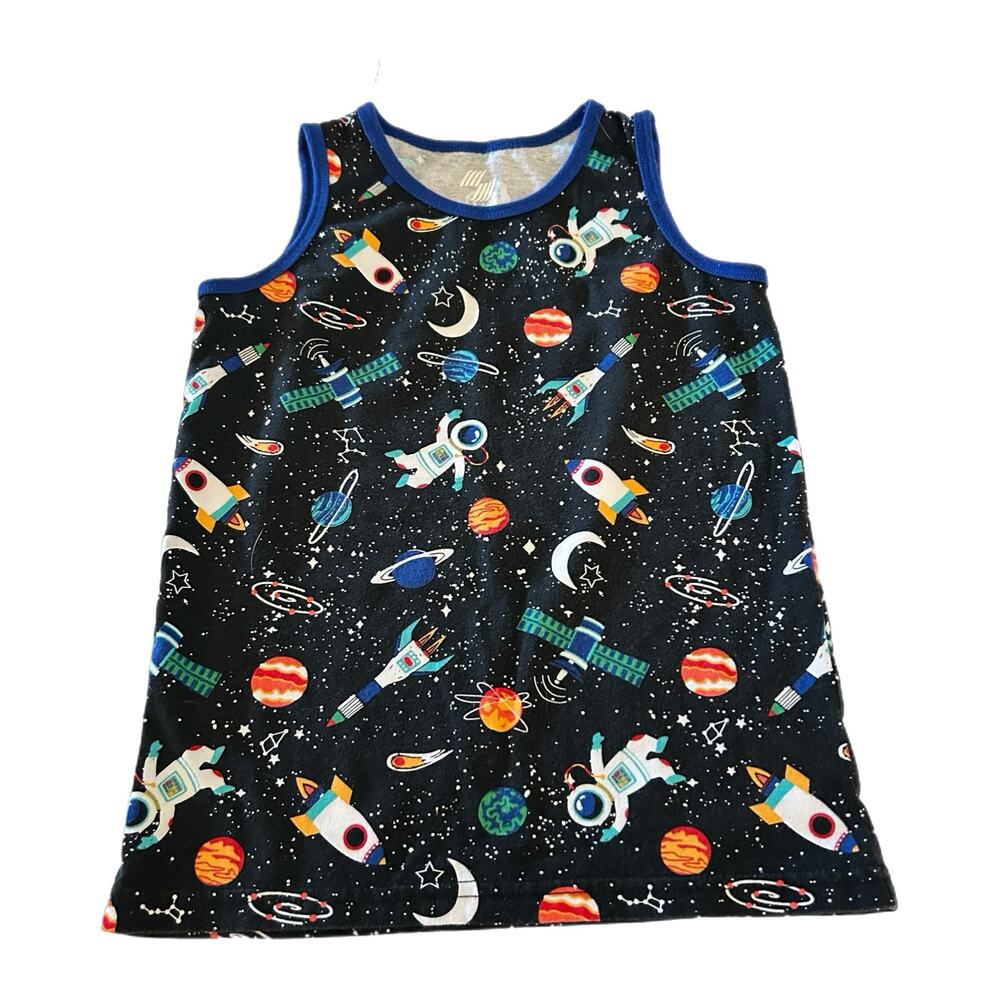 The Children's Place Sport Outer Space Print Tank Top Boys 5T Black